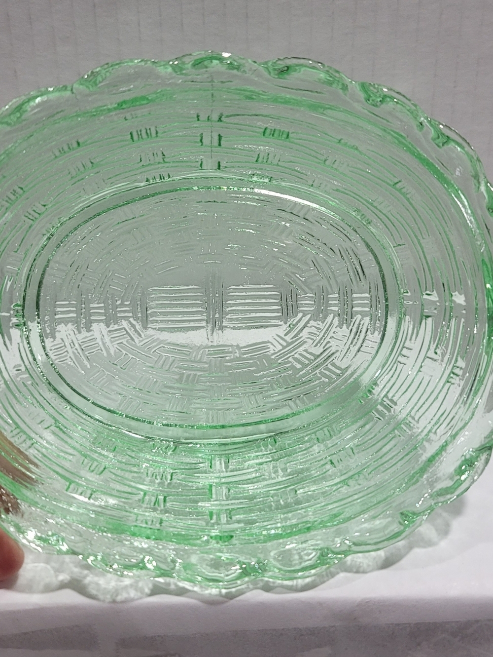 Green Glass Hen on Nest Covered Dish Vintage Style - Picture 6 of 11